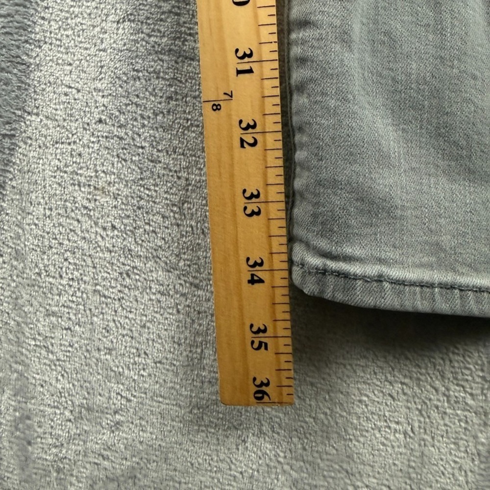 7 For All Mankind Jeans Men 40x34 Gray Carsen Slim Straight Dark Wash Denim - Picture 11 of 13